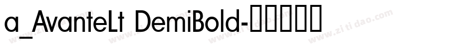a_AvanteLt DemiBold字体转换